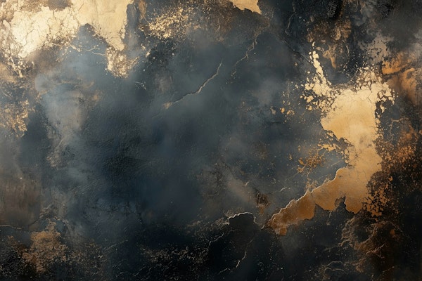 Golden Veil on Charcoal