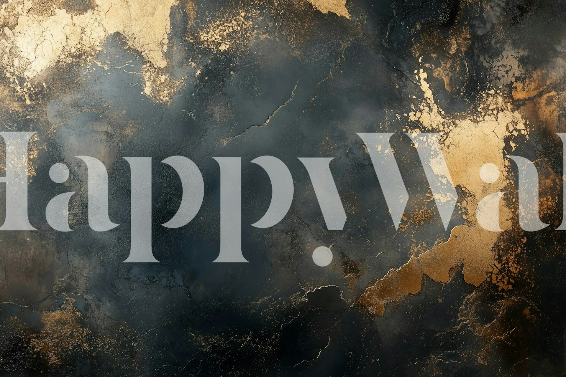 Design de papier peint Golden Veil on Charcoal