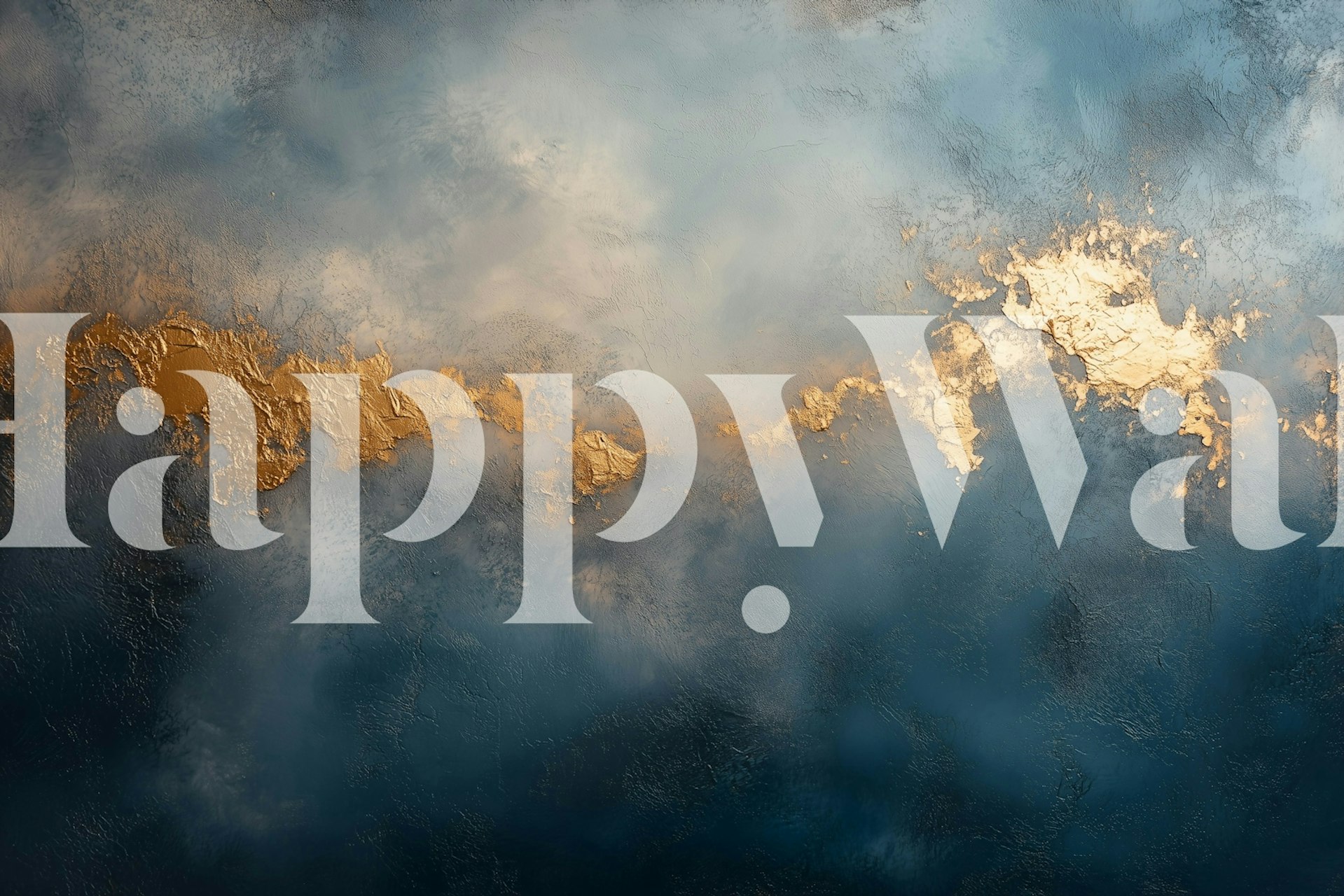 Mystic Gold Accent Art wallpaper in a room