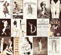 Vintage Art & Adds Mix Sepia Brown wallpaper