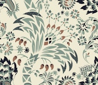 Garden Reverie Mocha Mousse green tapete