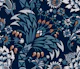 Night Garden Reverie Mocha Mousse blue