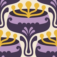 Elegant Retro Flourish in Purple - S wallpaper