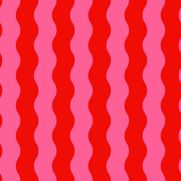 Wavy Pink and Red Stripes