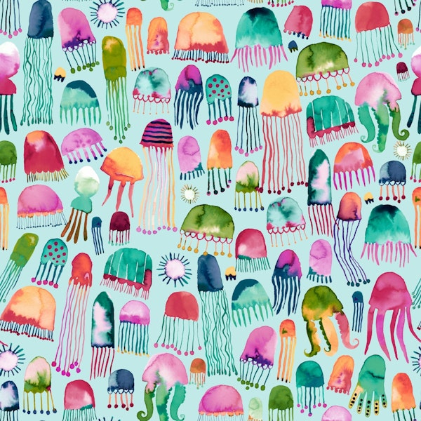 Colorful Jellyfish Undersea Life