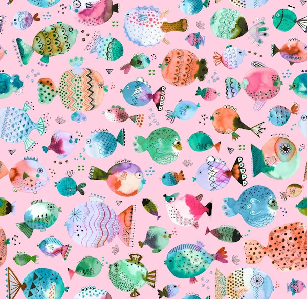 Cheerful Pufferfish Pink