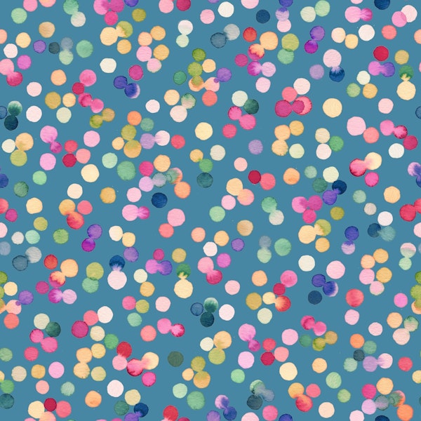 Colorful Confetti Celebration Blue