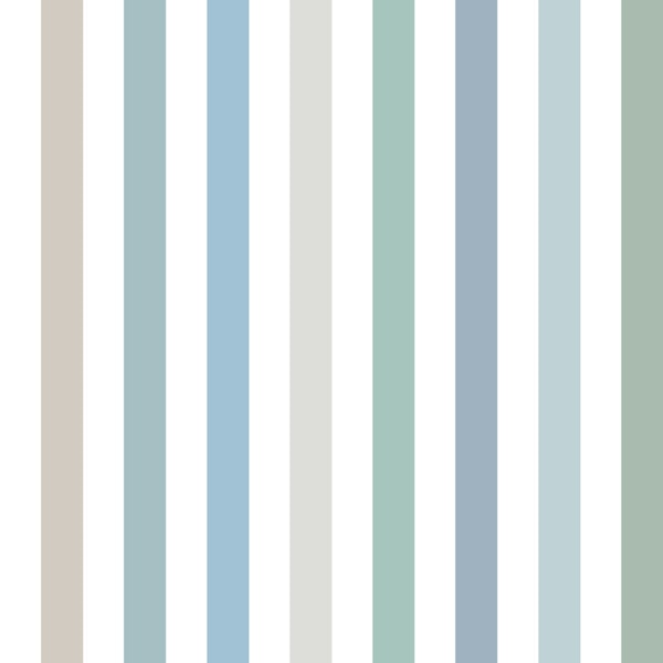 Classic Pastel Stripes Blue Green