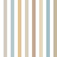 Classic Pastel Stripes Brown Blue behang
