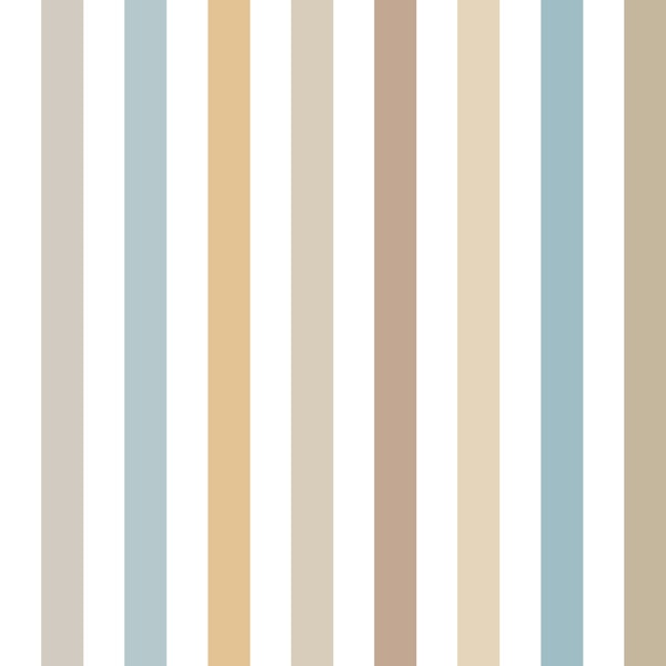 Classic Pastel Stripes Brown Blue