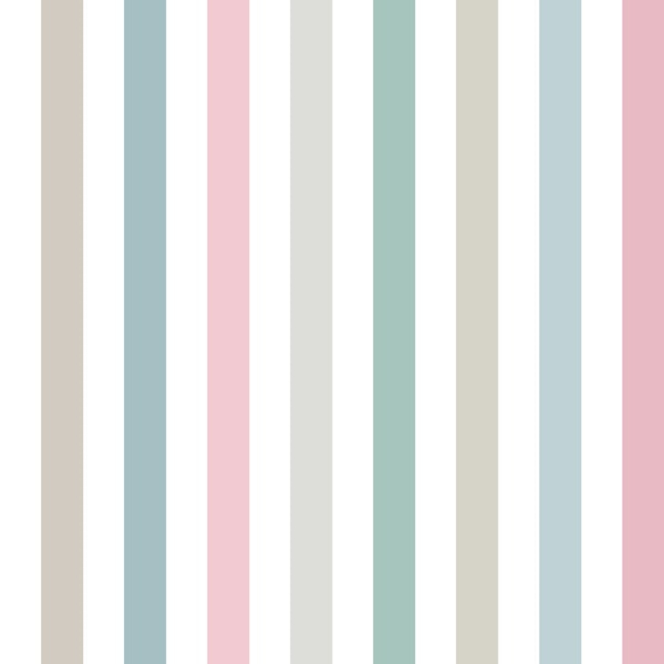 Soft Pastel Stripes Pink Blue