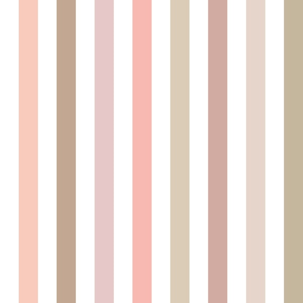 Pastel Stripe Delight Pink Brown