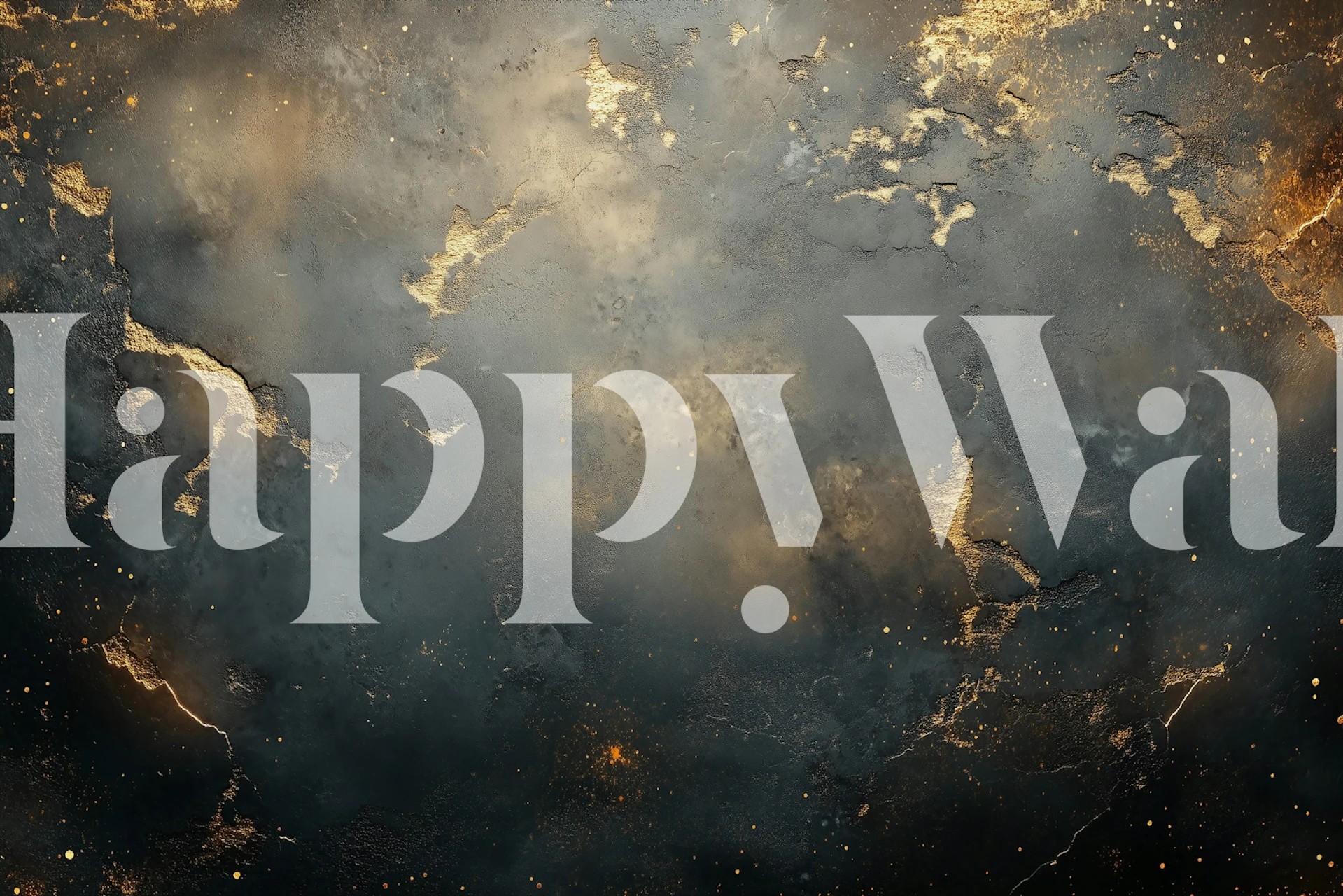 Golden Nebula Dreams wallpaper in a room