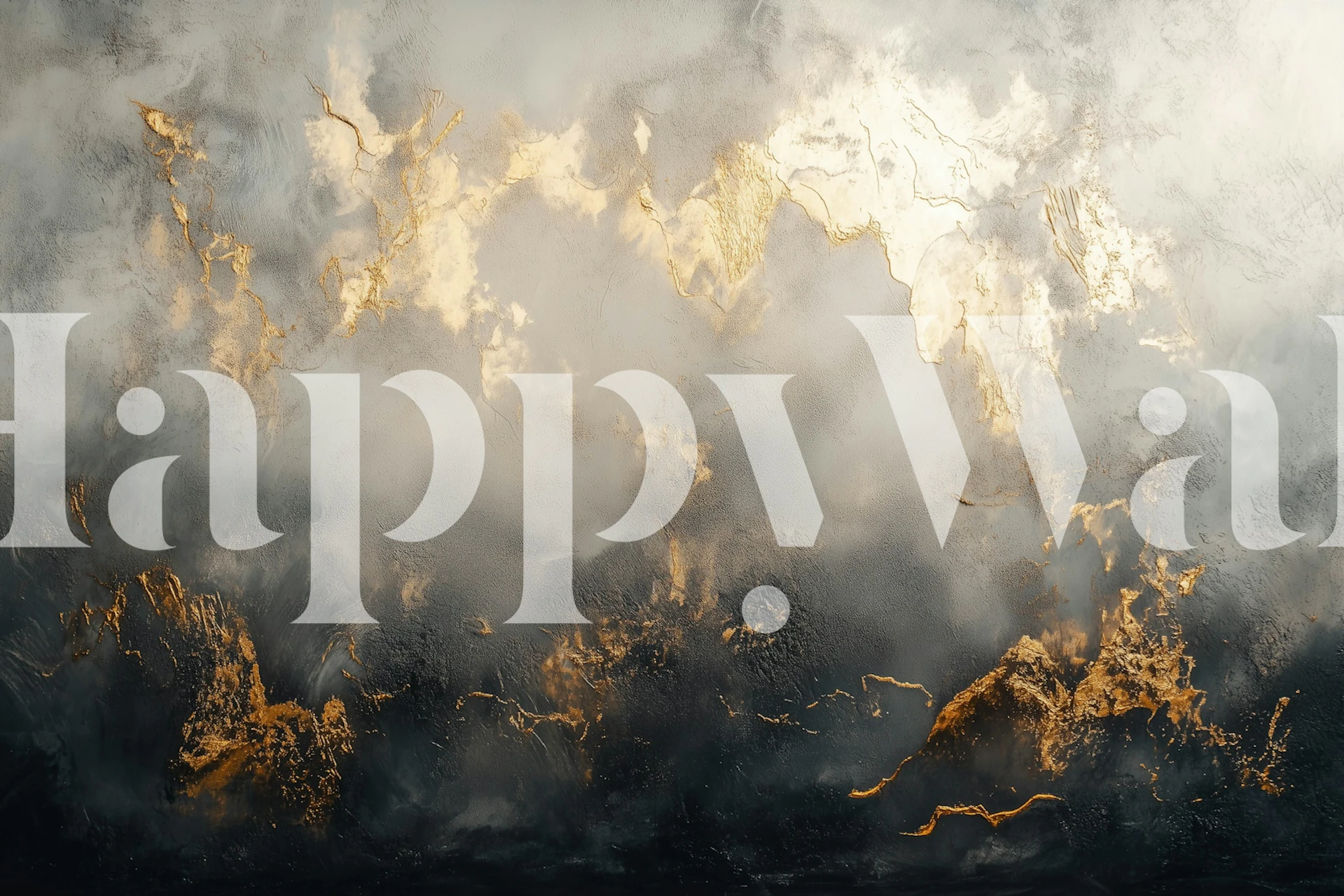 Mystic Gold Horizons tapet i et rum