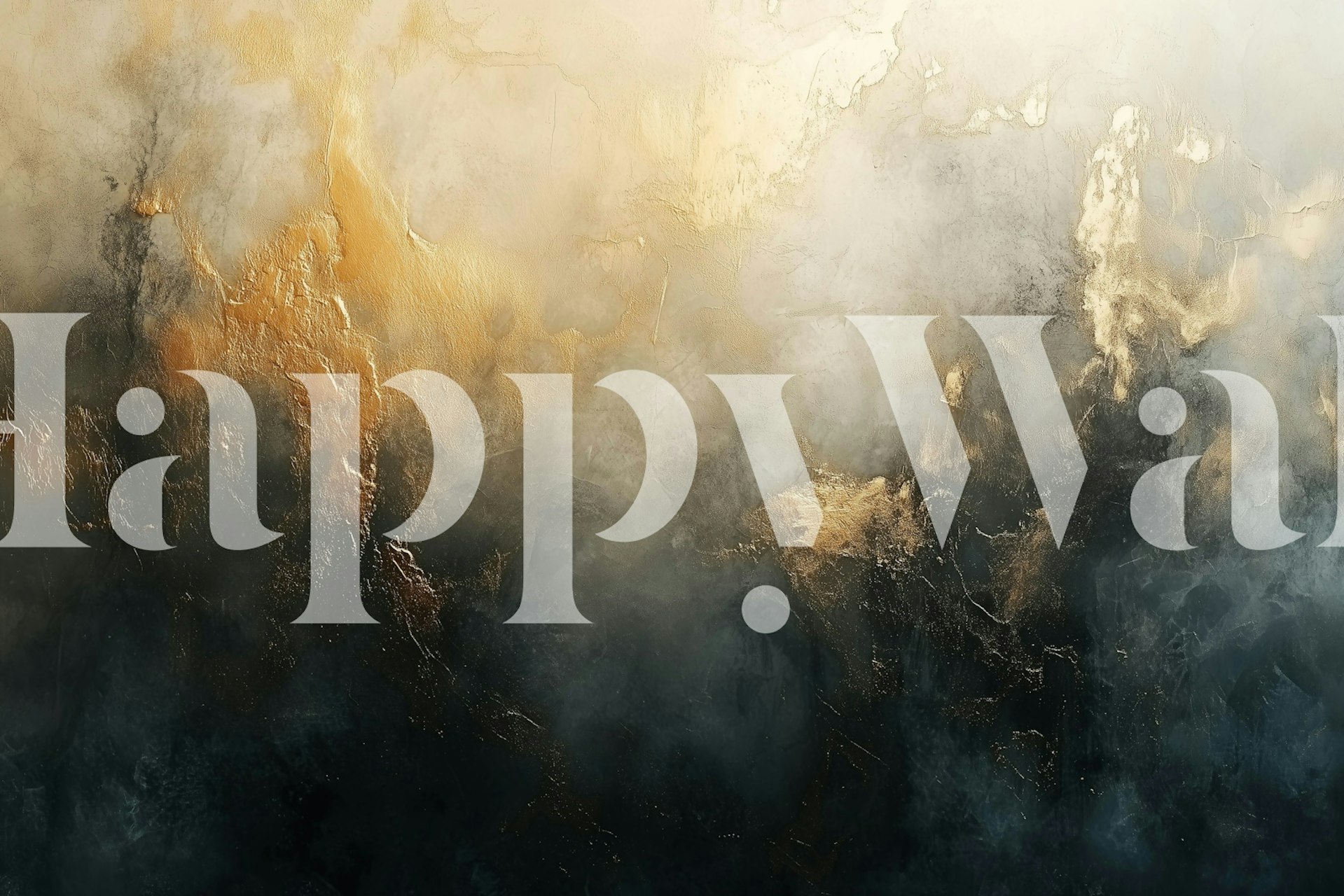 Papel de parede Fade to Gold em um quarto elegante