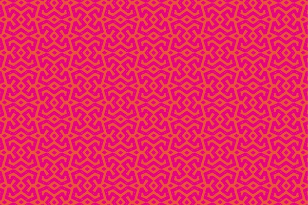 Graphic oriental hot pink mural