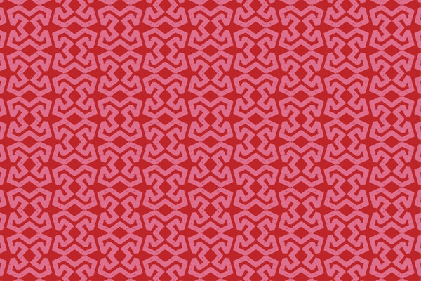 Graphic oriental red mural