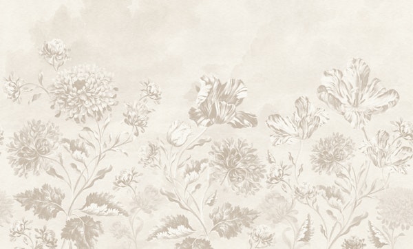 Large Spring Baroque Flowers - Soft Ivory