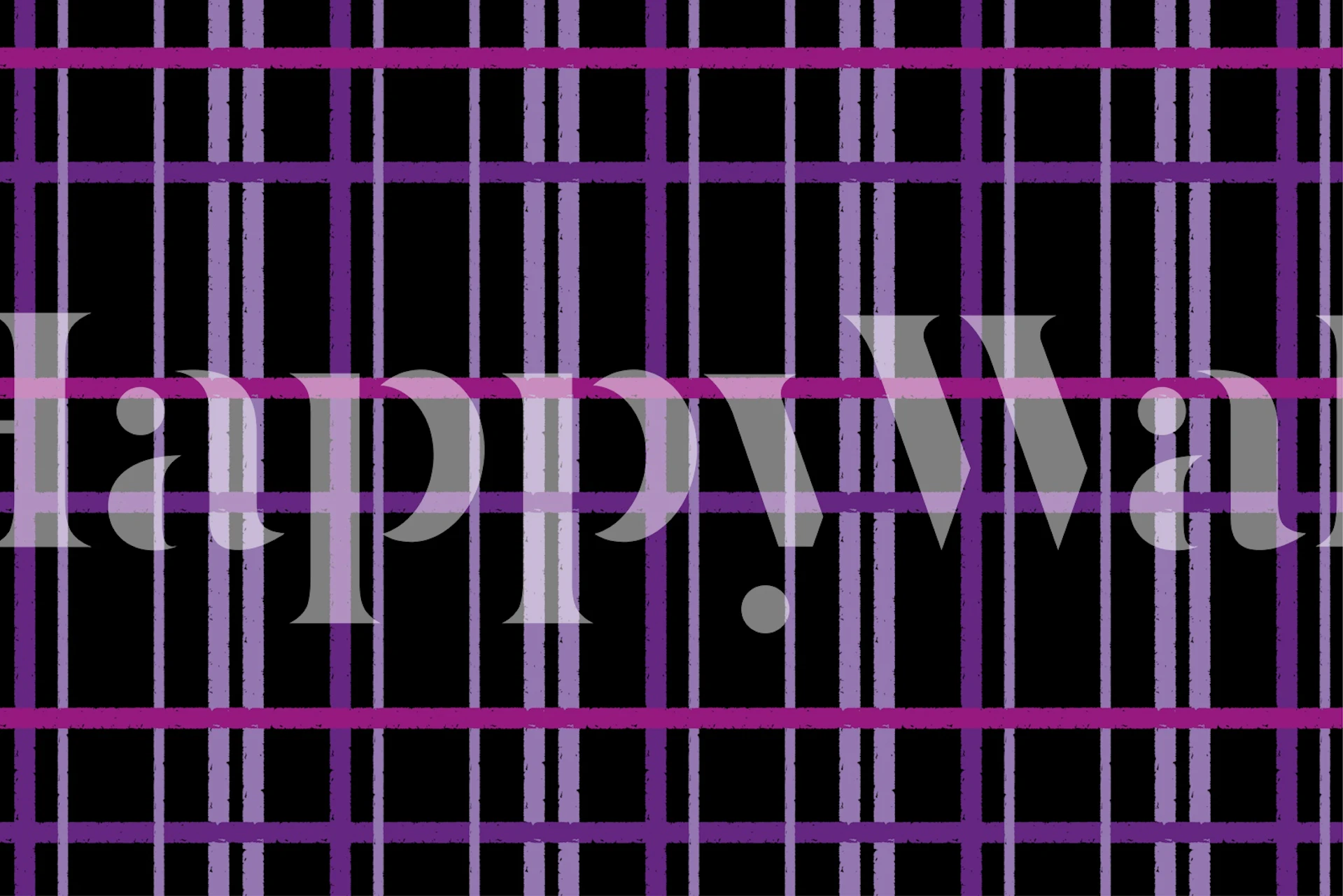 Bold graphic tartan tapet i et moderne rum