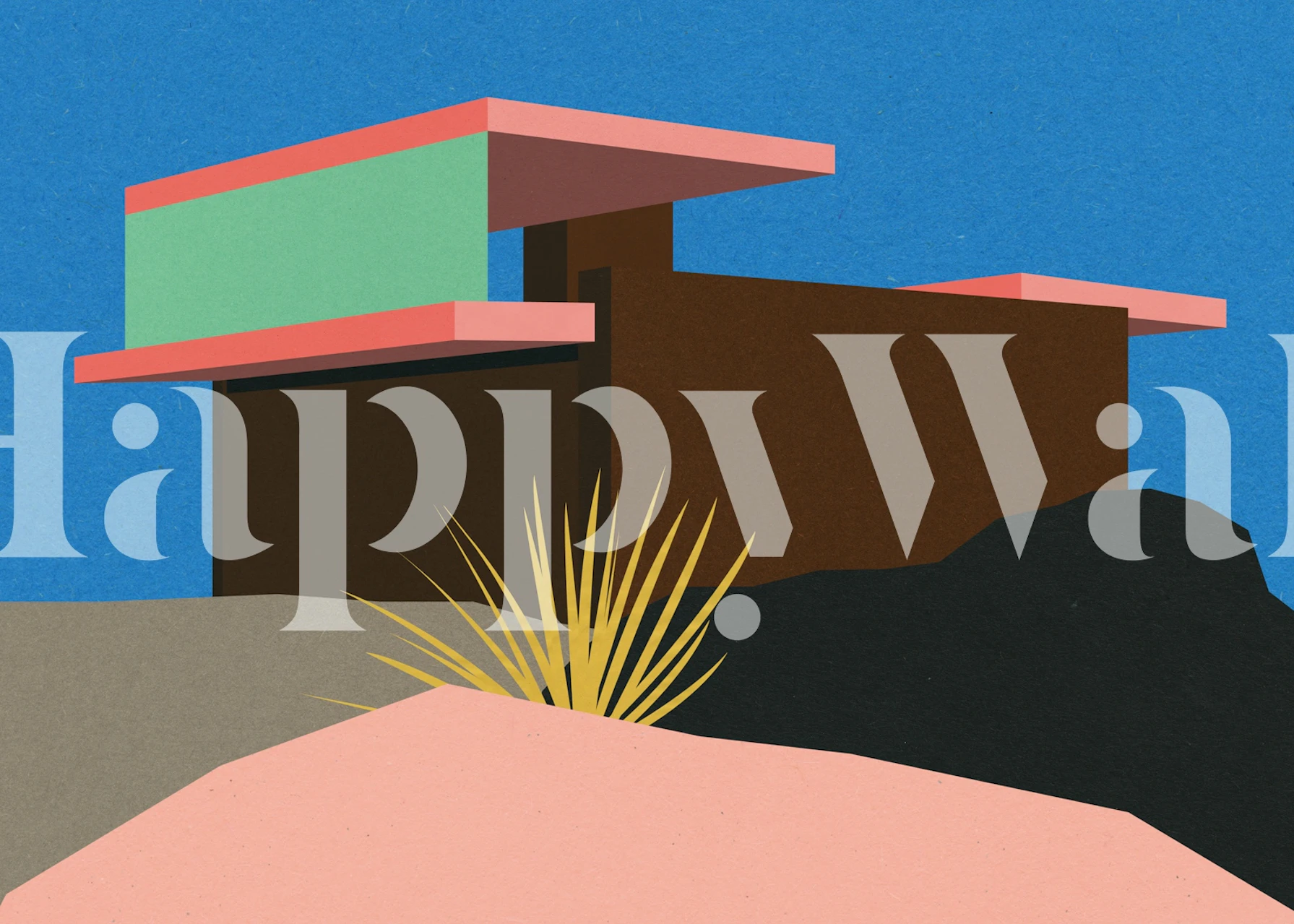 Kaufmann Desert House II wallpaper in a room