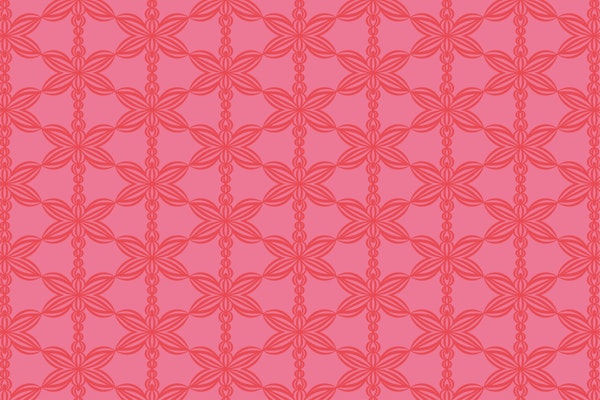 Butterfly on a string pink mural