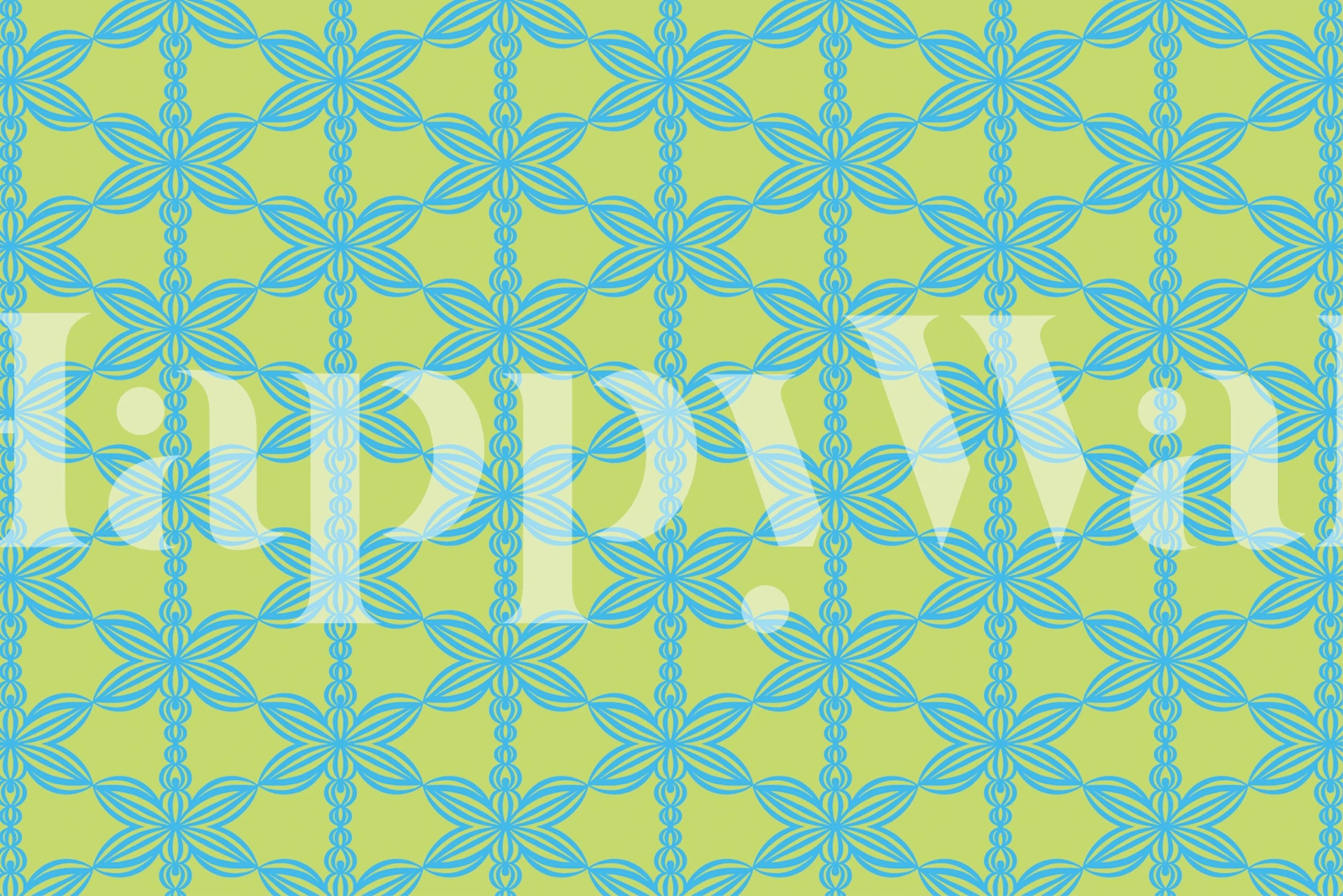 Tapetti Butterfly on a string blue and lime