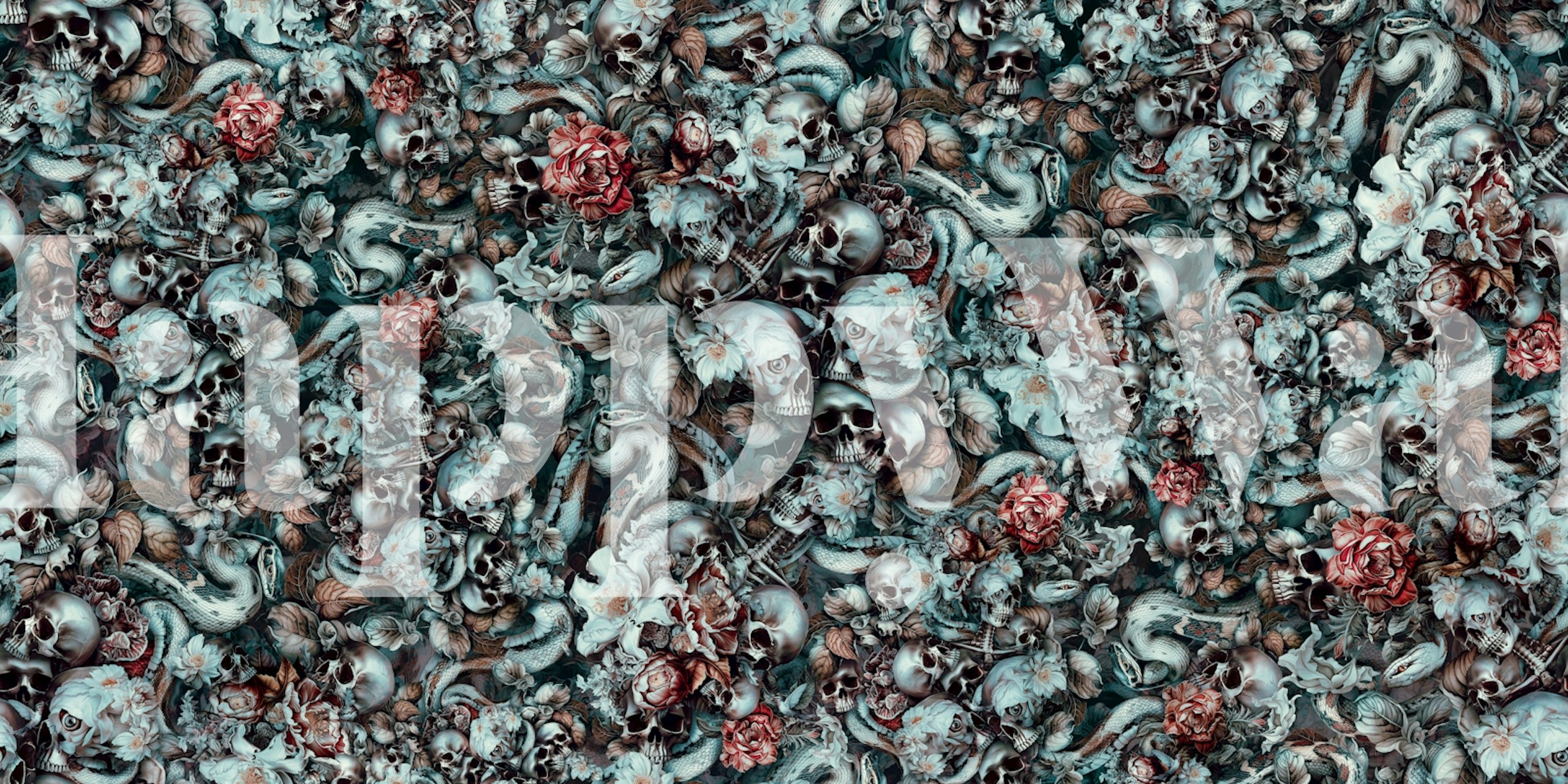 Skulls and Snakes Shade tapet i et rum