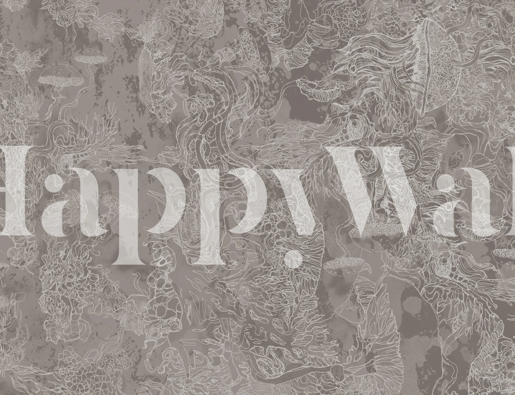 Intricate floral patterns in lavender and cream tones wallpaper