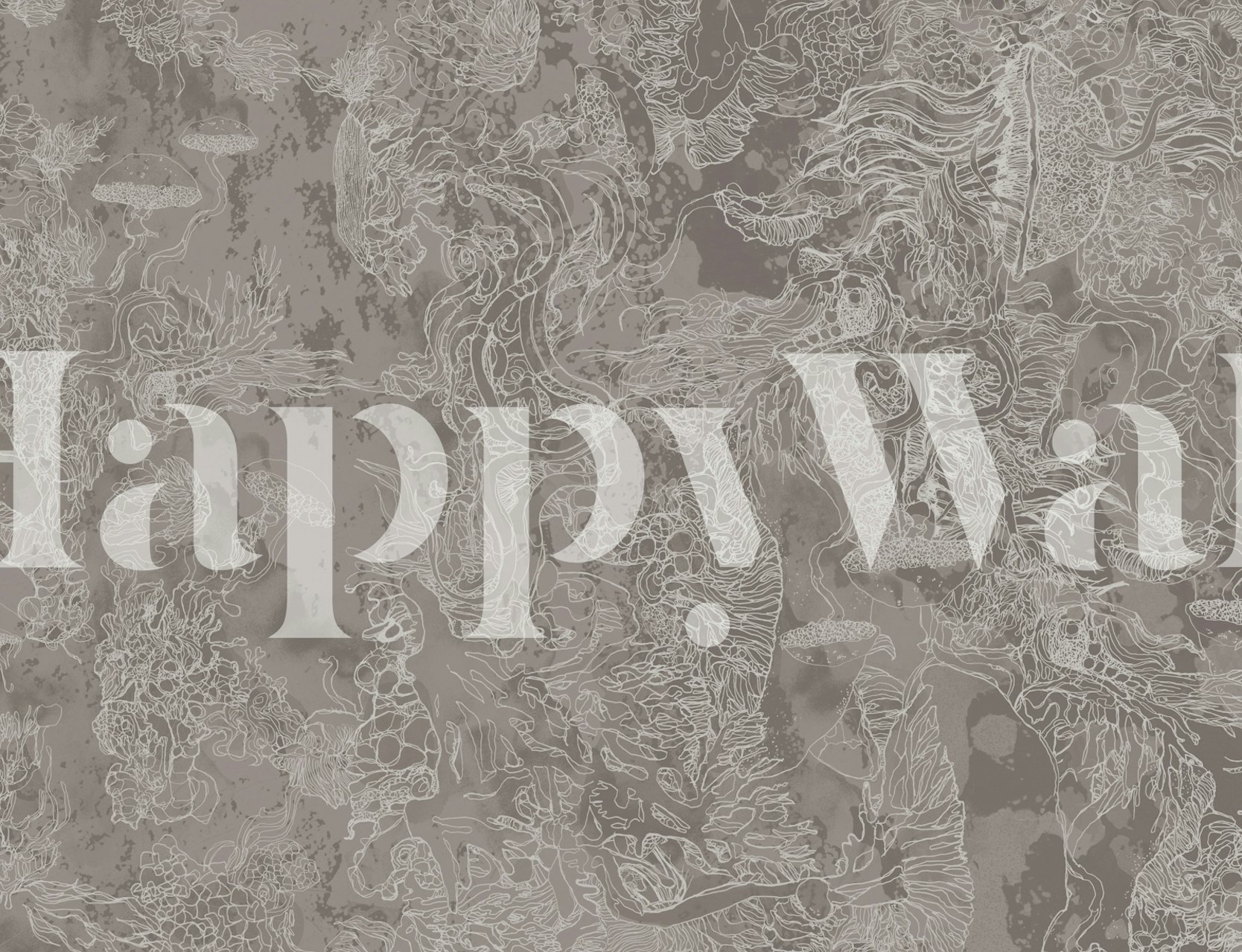 Intricate floral patterns in lavender and cream tones wallpaper