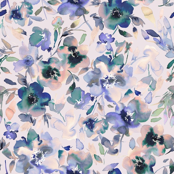 Tranquil watercolor blooms pastel
