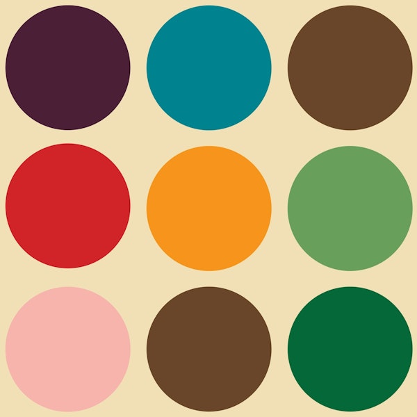 Atomic Polka Dots - Mid Century Modern Dots