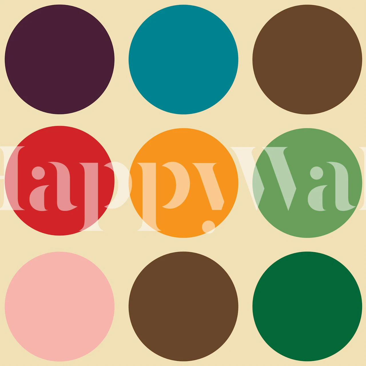 Tapeta Atomic Polka Dots w pokoju