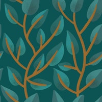 Falling Tropical Leaves - Teal tapeta