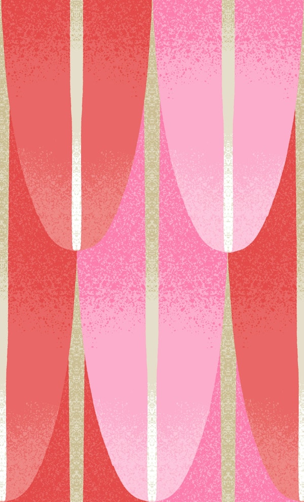 Tropical Feathers - Coral