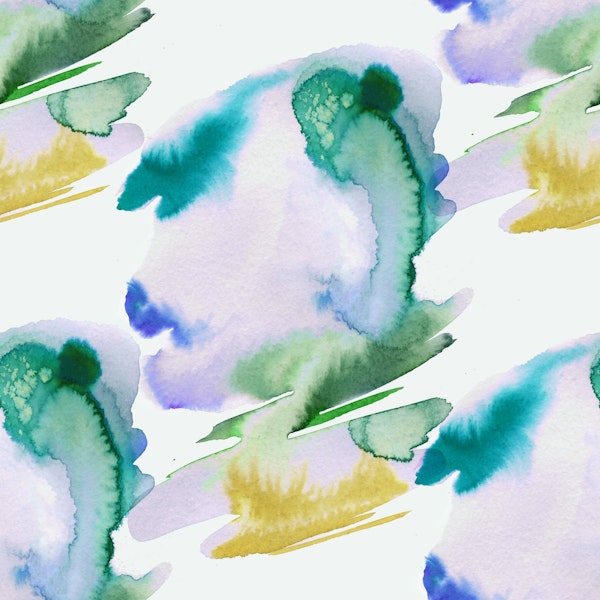 Abstract Splash Watercolor Green Aqua