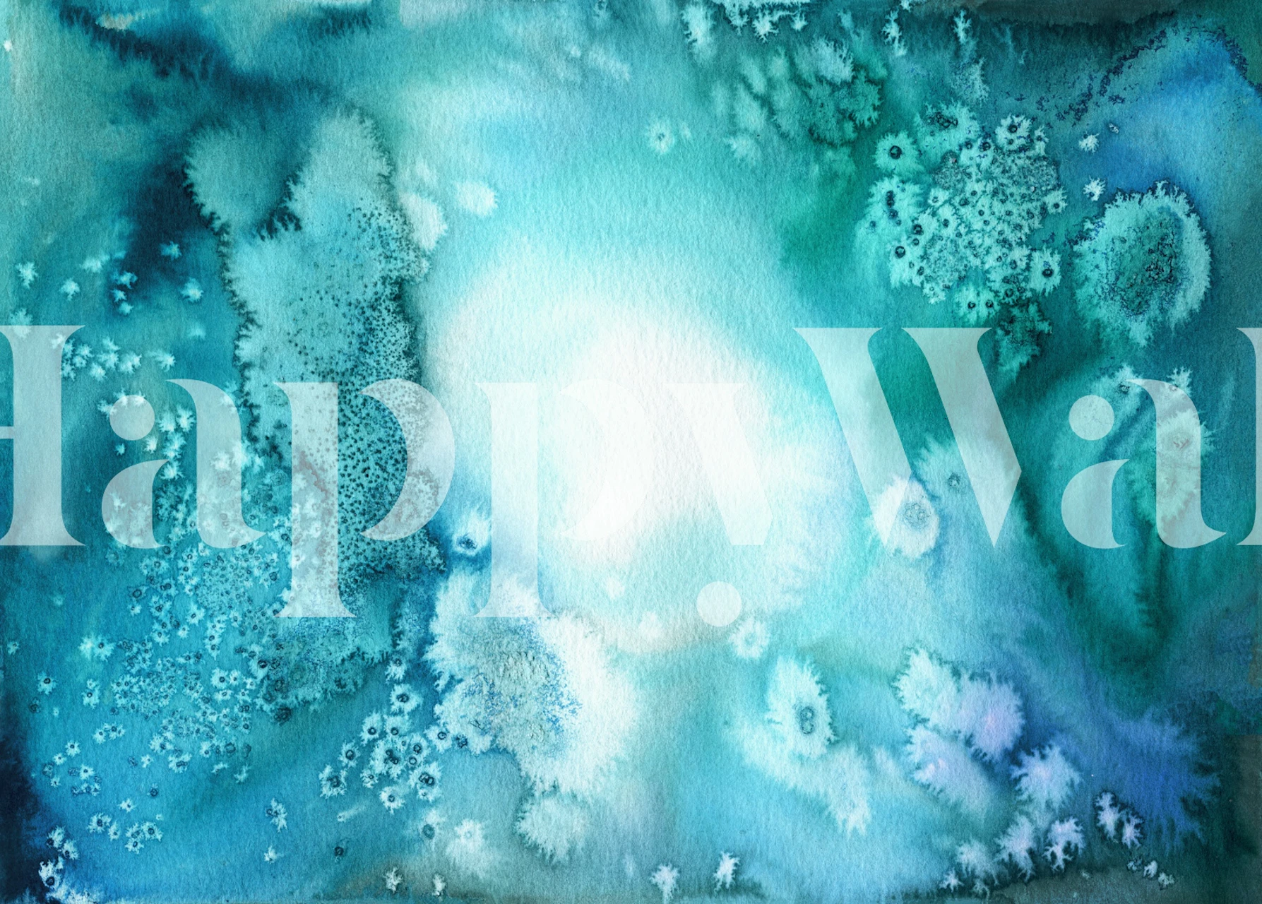 Ocean waves in turquoise colors abstract wallpaper