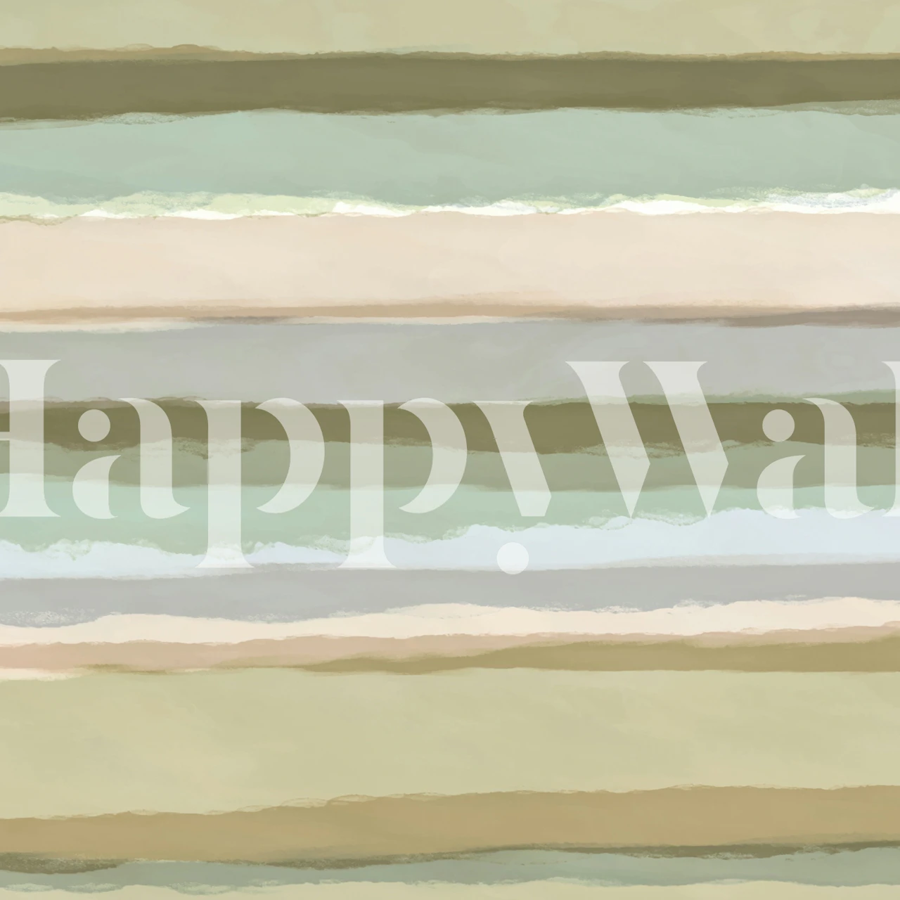 Groene pastel minimalisme wallpaper in een kamer