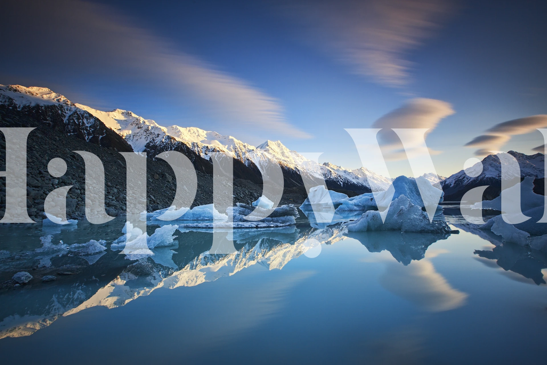 Papel pintado Winter Symmetry en una habitación