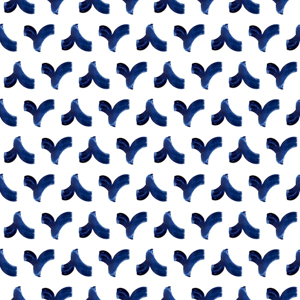 Dark Indigo V Shape Brushstroke | Pattern