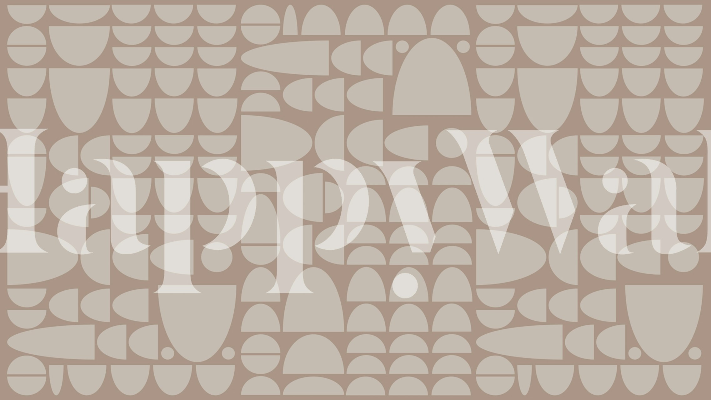 Tapeta Pastel Brown Bauhaus w pokoju