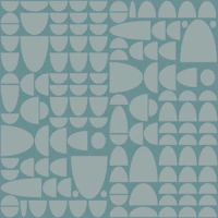 Teal Blue Bauhaus wallpaper