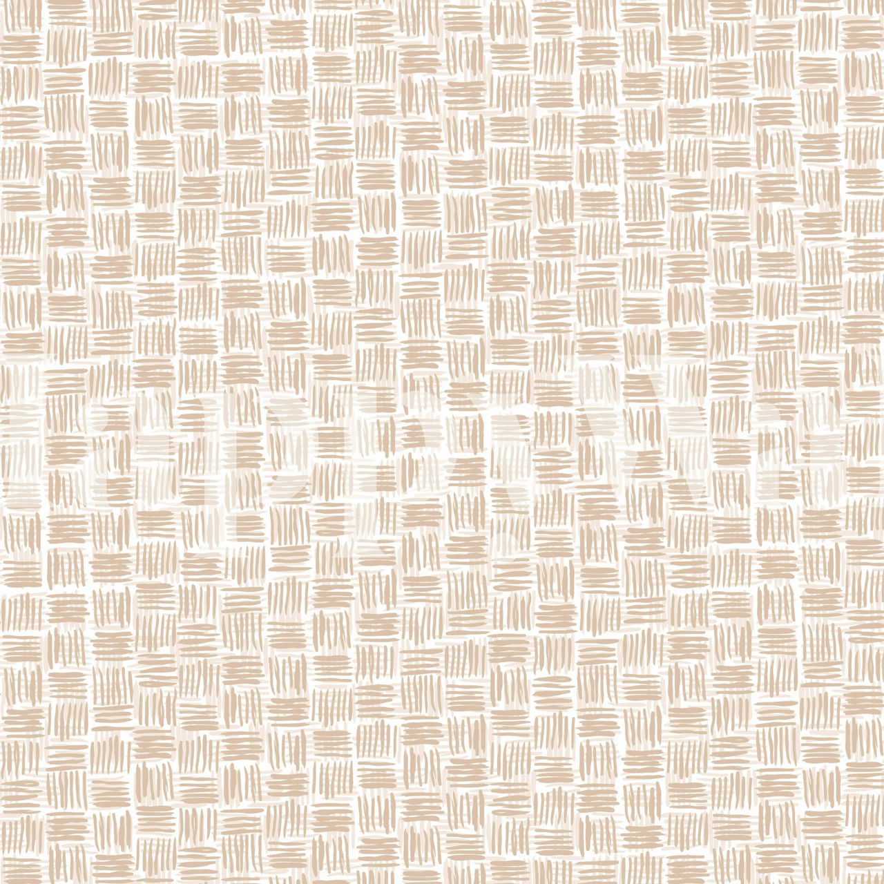 Lattice Lines Soft Chamois wallpaper in een kamer