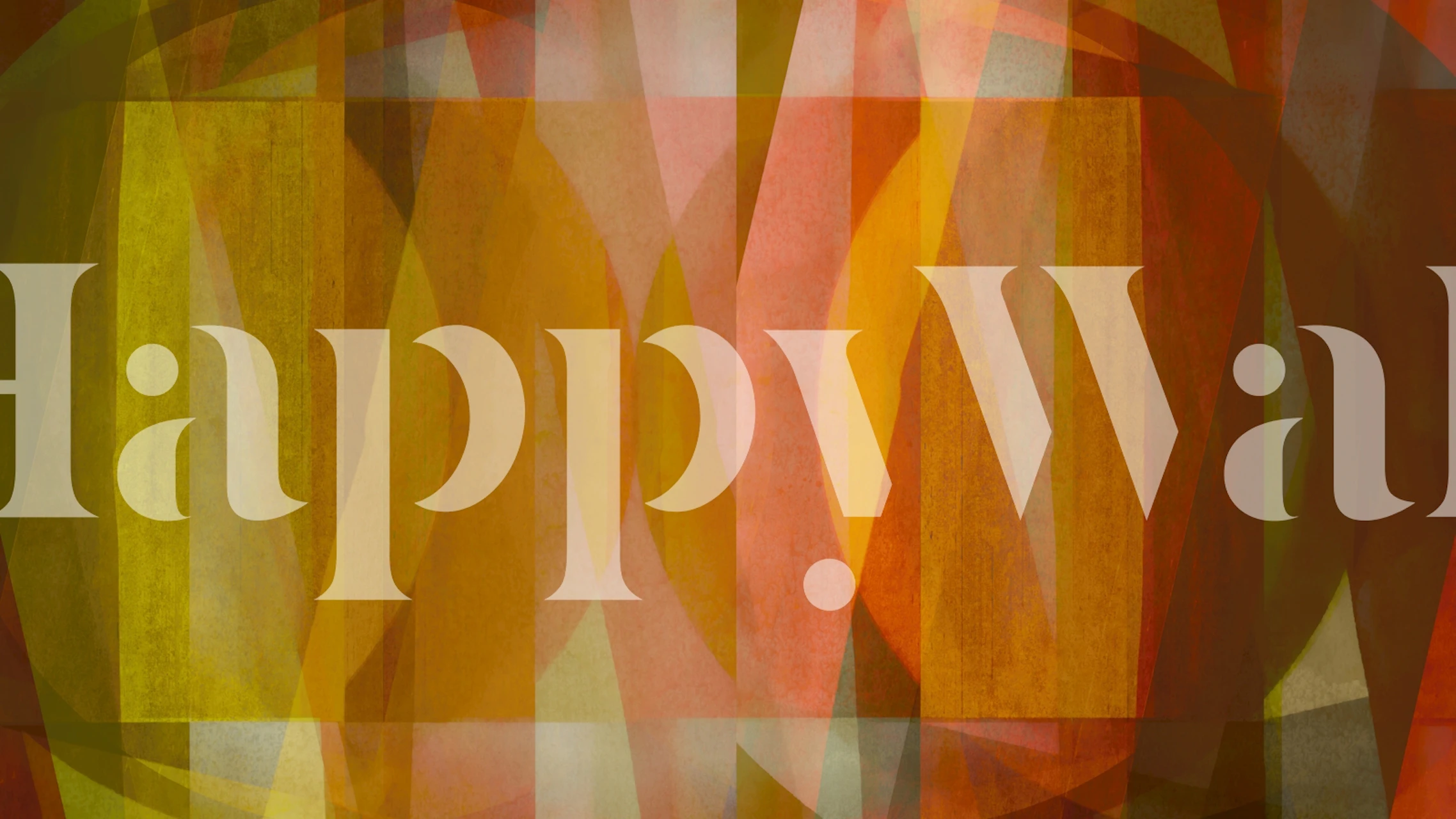 Layered pastel geometric mosaic in warm orange and yellow tones wallpaper