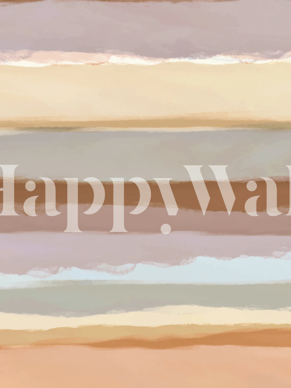 Terracotta pastels striped wallpaper in a room