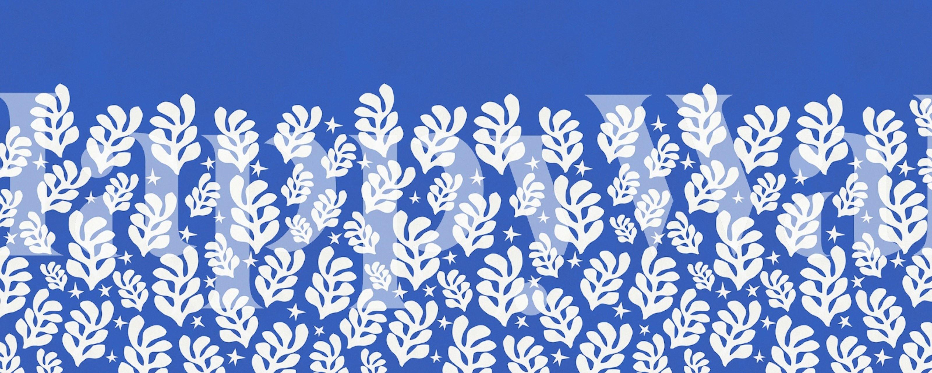 Floral Matisse Pattern I papel de parede em um quarto