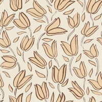 Sun-Kissed Blooms - Block Print Charm papel de parede