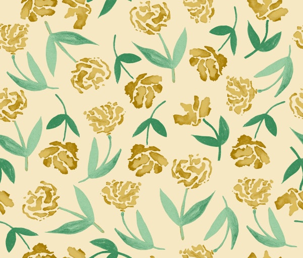 Golden Bloom - Hand-Painted Floral Charm