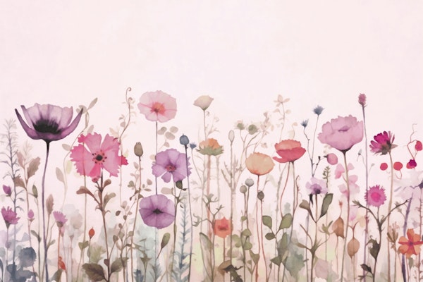 Whimsical Summer Wildflower Field
