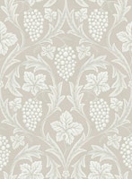 Grapes Wine - William Morris - white cream tapete
