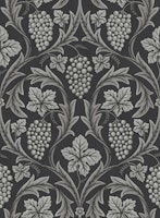 Grapes Wine - William Morris - Anthracite tapete